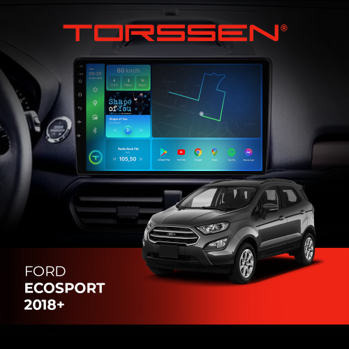 Штатная магнитола Torssen Ford Ecosport 2018+ FL9 4+64Gb 4G Carplay DSP