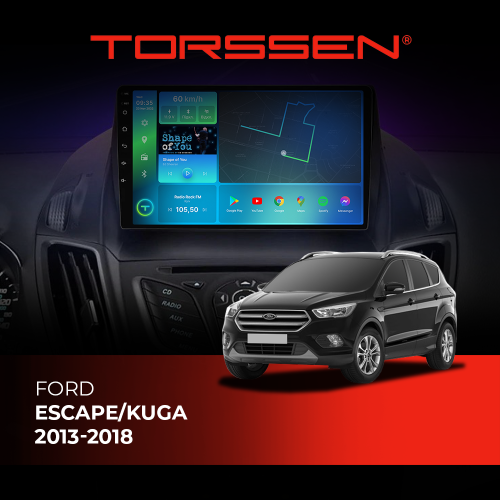 Штатная магнитола Torssen Ford Escape/Kuga 13-18 FL9 4+64Gb 4G Carplay DSP