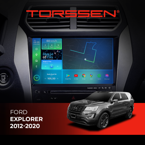 Штатная магнитола Torssen Ford Explorer 2012-2020 FL10 4+64Gb 4G Carplay DSP