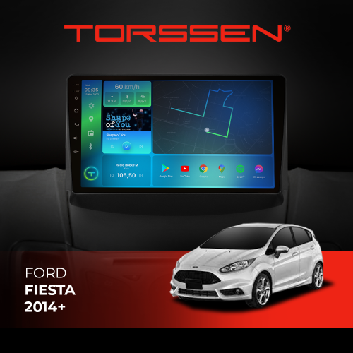 Штатная магнитола Torssen Ford Fiesta 2014+ F98256 4G Carplay DSP