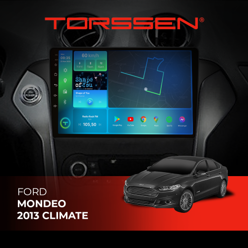 Штатная магнитола Torssen Ford Mondeo 2013 climate F9116