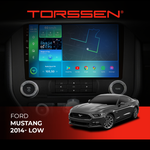 Штатная магнитола Torssen Ford Mustang 2014 – low F98256 4G Carplay DSP