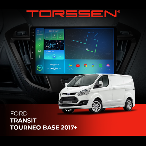 Штатная магнитола Torssen Ford Transit Tourneo base 17+ F108256 4G Carplay