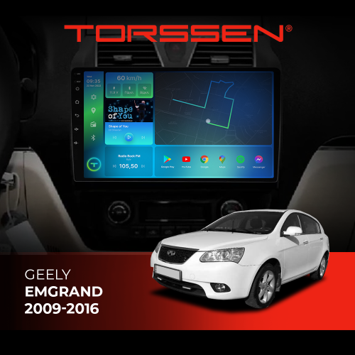 Штатная магнитола Torssen Geely Emgrand 2009-2016 F98256 4G Carplay DSP