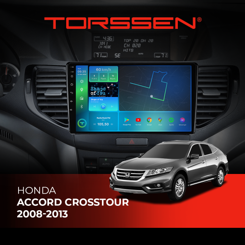 Штатная магнитола Torssen Honda Accord Crosstour 08-13 F98256 4G Carplay