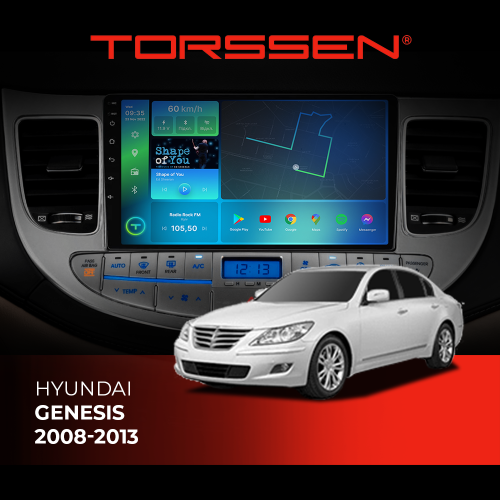 Штатная магнитола Torssen Hyundai Genesis 2008-2013 FL9 4+64Gb 4G Carplay DSP