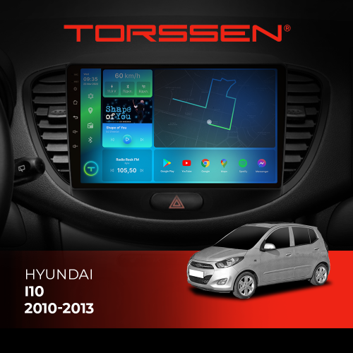 Штатная магнитола Torssen Hyundai I10 2010-2013 F9116