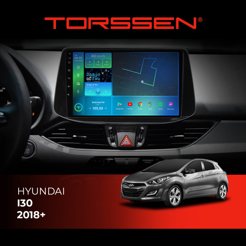 Штатна магнітола Torssen Hyundai I30 18+ FL9 4+64Gb 4G Carplay DSP