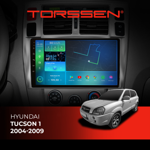 Штатная магнитола Torssen Hyundai Tucson 1 04-09 FL10 4+64Gb 4G Carplay DSP