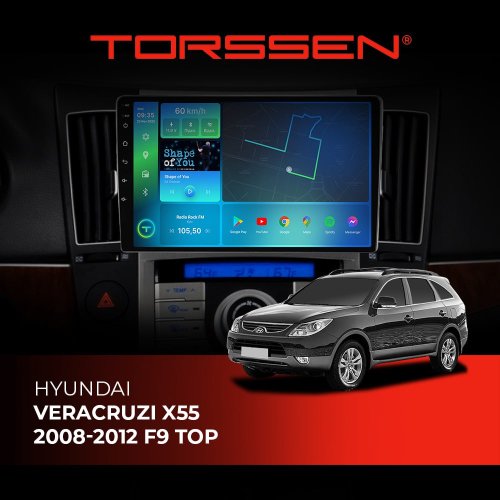 Штатна магнітола Torssen Hyundai Veracruz/IX55 08-12 high-end TOP F9232 4G Carplay DSP