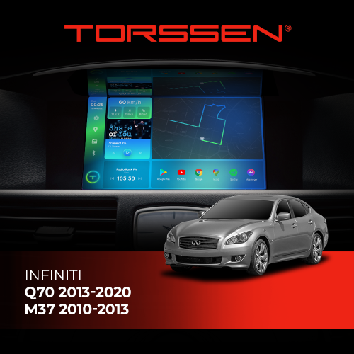 Штатна магнітола Torssen Infiniti Q70 2013-2020/M37 2010-2013 FL9 4+64Gb 4G Carplay DSP