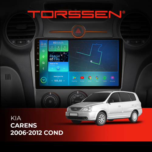 Штатная магнитола Torssen Kia Carens 2006-2012 cond F98256 4G Carplay DSP