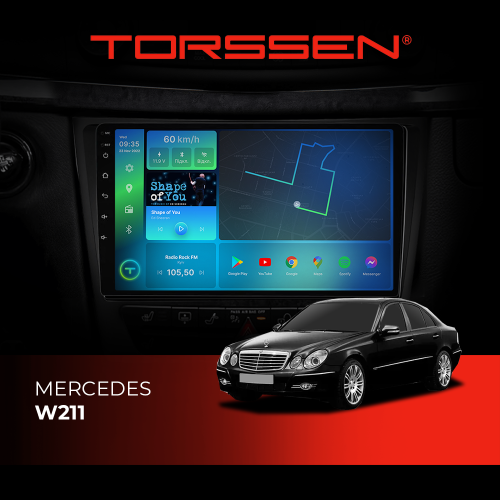 Штатна магнітола Torssen Mercedes W211 FL9 4+64Gb 4G Carplay DSP