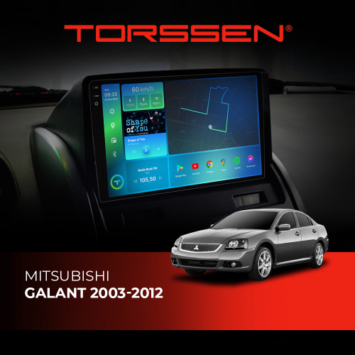 Штатная магнитола Torssen Mitsubishi Galant 2003-2012 F9464 4G Carplay DSP