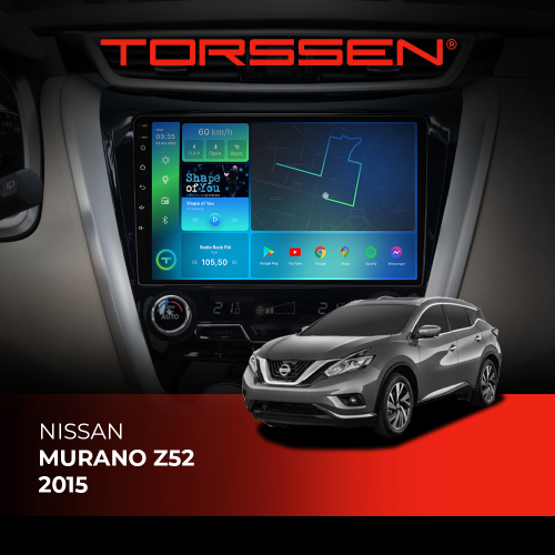 Штатна магнітола Torssen Nissan Murano Z52 15- FL10 4+64Gb 4G Carplay DSP