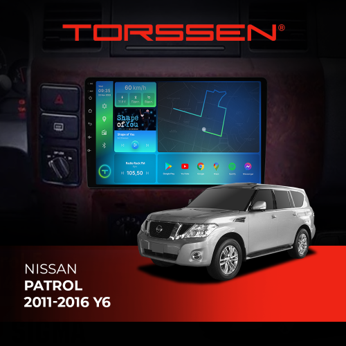 Штатная магнитола Torssen Nissan Patrol 11-16 Y6 FL9 4+64Gb 4G Carplay DSP