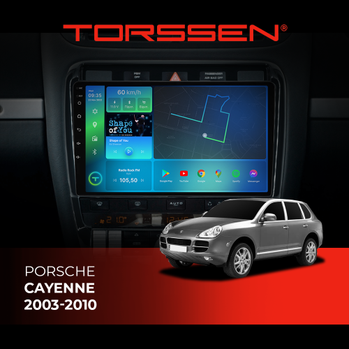 Штатна магнітола Torssen Porsche Cayenne 2003-2010 FL9 4+64Gb 4G Carplay DSP