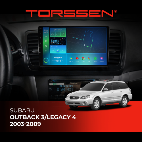 Штатная магнитола Torssen Subaru Outback 3/Legacy 4 (2003-2009) F98256 DSP 4G Carplay DSP