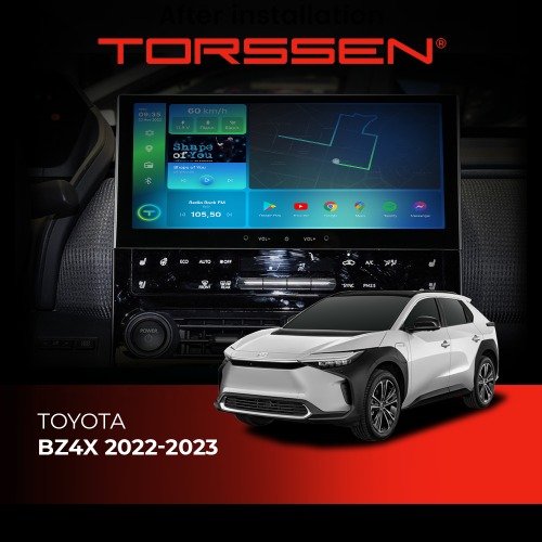Штатная магнитола Torssen Toyota bZ4X 2022-2024 12.3'' 4+64Gb 4G Carplay DSP