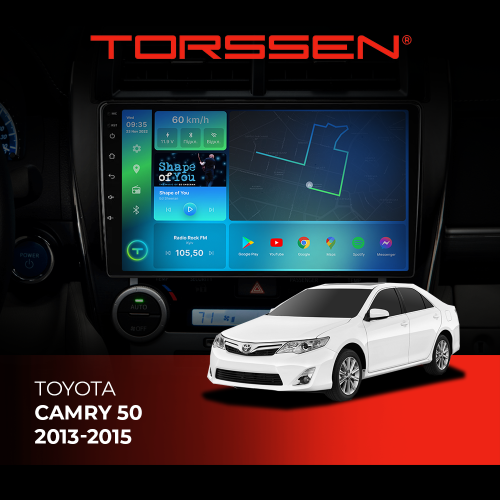 Штатная магнитола Torssen Toyota Camry 50 2013-2015 F98256 4G Carplay DSP с кнопками