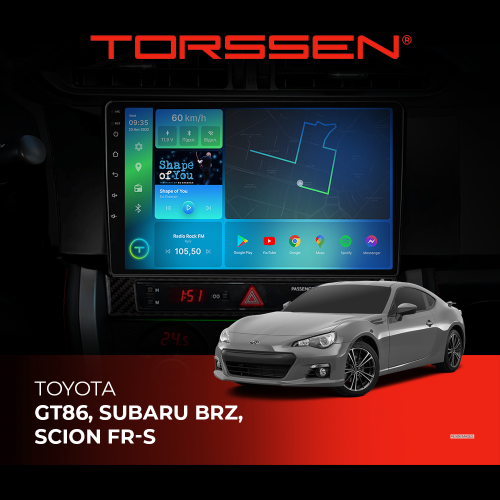 Штатная магнитола Torssen Toyota GT86, Subaru BRZ, Scion FR-S F98256 4G Carplay DSP