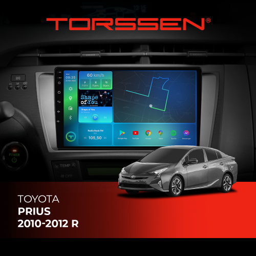 Штатна магнітола Torssen Toyota Prius 10-12 R FL9 4+64Gb 4G Carplay DSP