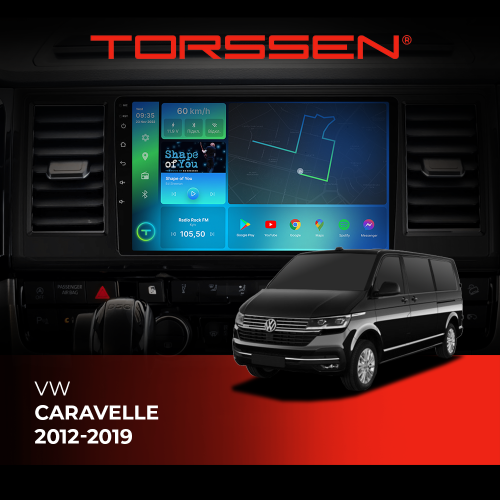 Штатная магнитола Torssen VW Caravelle 12-19 FL9 4+64Gb 4G Carplay DSP