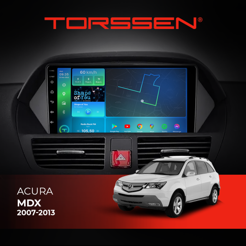 Штатна магнітола Torssen Acura MDX 2007-2013 FL9 4+64Gb 4G Carplay DSP