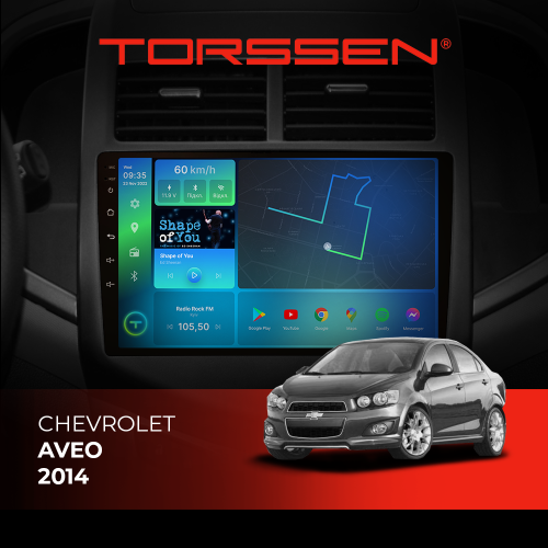Штатна магнітола Torssen Chevrolet Aveo 14- F98256 4G Carplay DSP