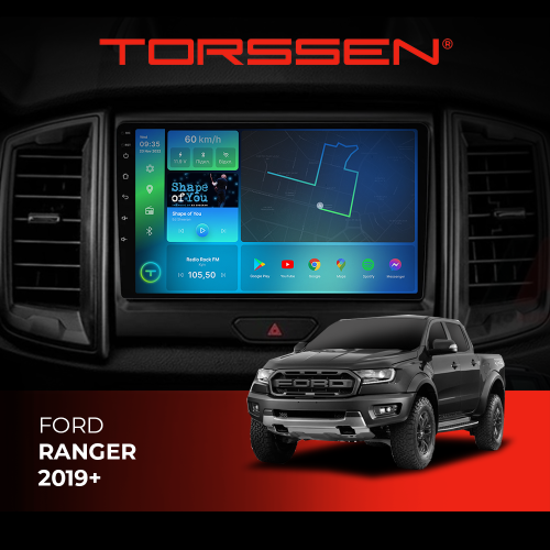 Штатна магнітола Torssen Ford Ranger 19+ F98256 4G Carplay DSP