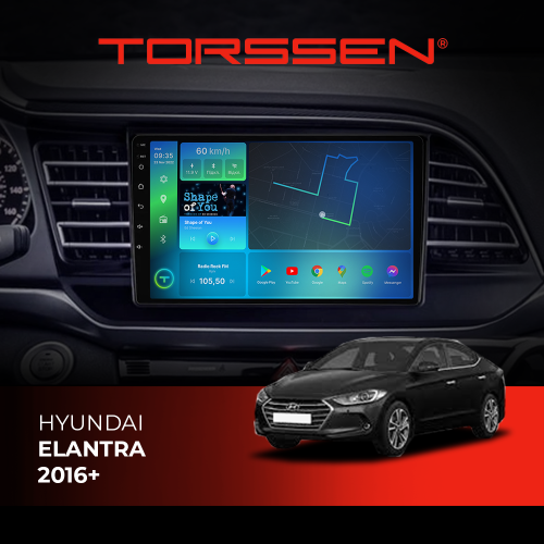 Штатна магнітола Torssen Hyundai Elantra 2016+ F98256 4G Carplay