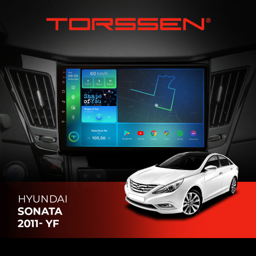Штатна магнітола Torssen Hyundai Sonata 11- YF F98256 4G Carplay