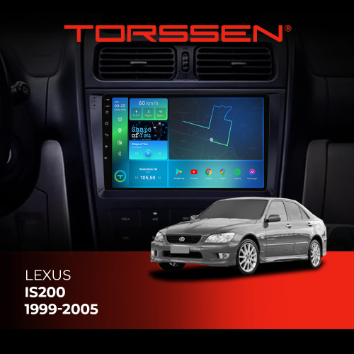 Штатна магнітола Torssen Lexus IS200 1999-2005 FL9 4+64Gb 4G Carplay DSP