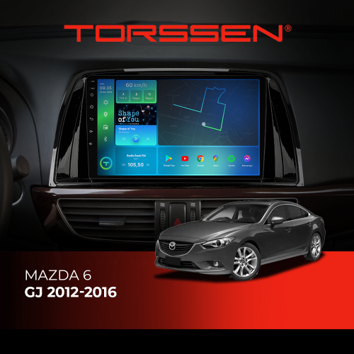 Штатна магнітола Torssen Mazda 6 GJ 2012-2016 F98256 4G Carplay
