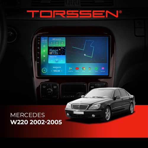 Штатна магнітола Torssen Mercedes W220 02-05 F98256 4G Carplay