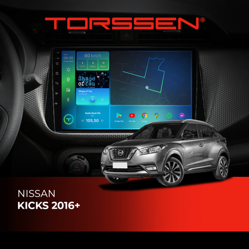 Штатна магнітола Torssen Nissan Kicks 2016+ F108256 4G Carplay