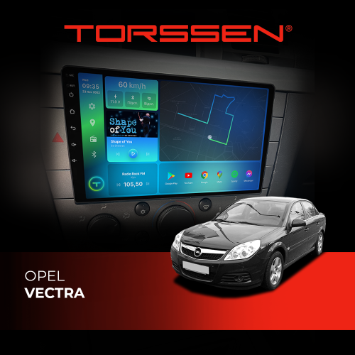 Штатна магнітола Torssen Opel Vectra F98256 4G Carplay DSP