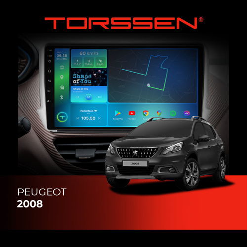Штатная магнитола Torssen Peugeot 2008 F108256 4G Carplay