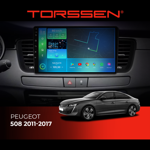 Штатная магнитола Torssen Peugeot 508 11-17 F98256 4G Carplay