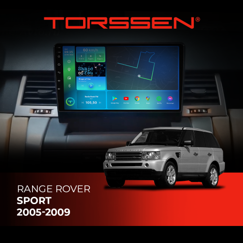 Штатная магнитола Torssen Range Rover Sport 2005-2009 FL9 4+64Gb 4G Carplay DSP