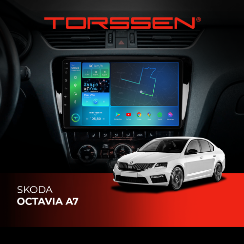 Штатна магнітола Torssen Skoda Octavia A7 F108256 4G Carplay