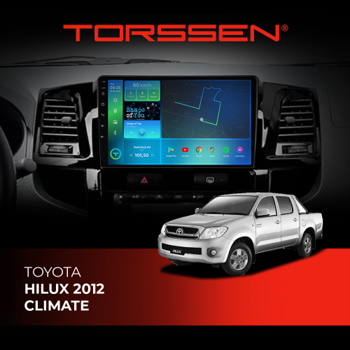 Штатна магнітола Torssen Toyota Hilux 12 climate F98256 4G Carplay