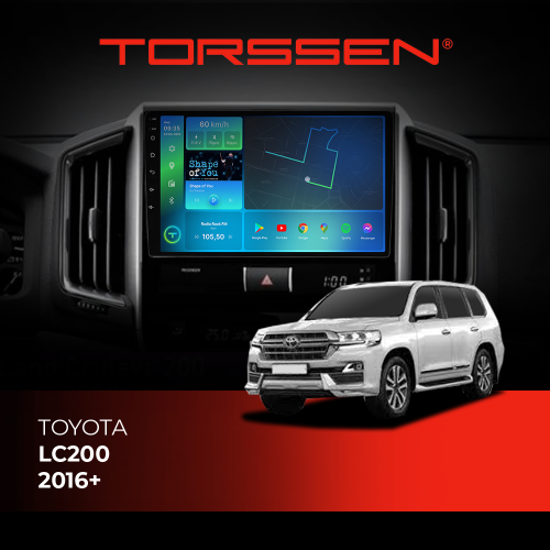 Штатна магнітола Torssen Toyota LC200 2016+ F98256 4G Carplay