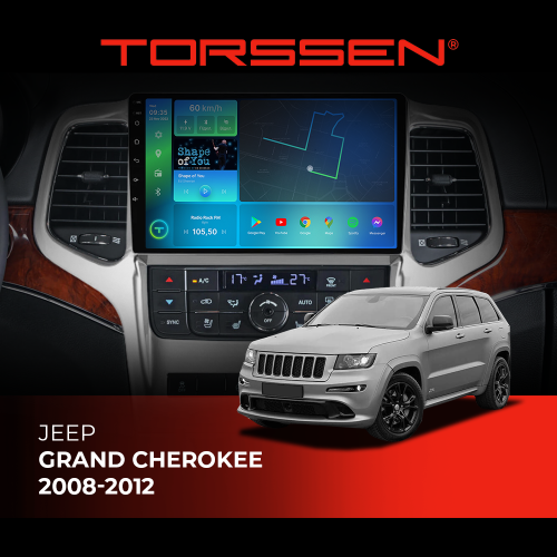 Штатна магнітола Torssen Jeep Grand Cherokee 08-12 F9116