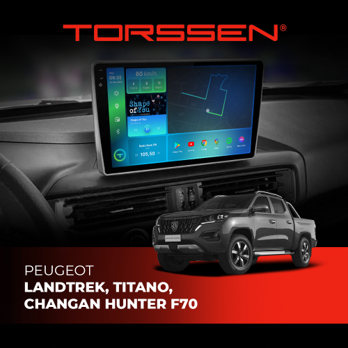 Штатная магнитола Torssen 2K Peugeot Landtrek/Titano/Changan Hunter F70 F10432 4G Carplay DSP