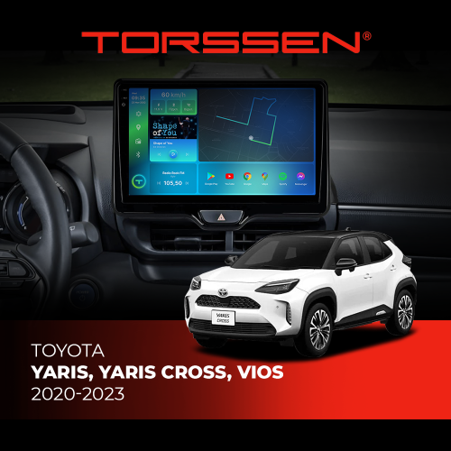 Штатная магнитола Torssen 2K Toyota Yaris,Yaris Cross,Vios 2020-2023 FL10 4+64Gb 4G Carplay DSP