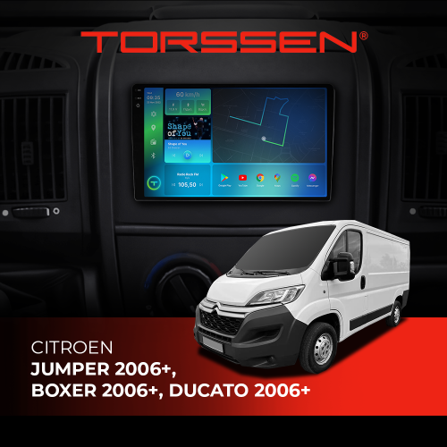 Штатная магнитола Torssen Citroen Jumper 06+,Boxer 06+,Ducato 06+ FL9 4+64Gb 4G Carplay DSP