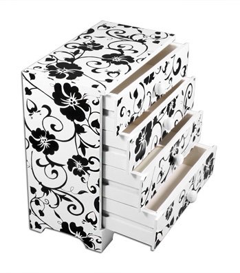 Комодик King Wood для украшений четырехуровневый JF-C9040W