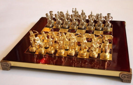 Шахматы Manopoulos "Лучники" 28х28 см (красные) S15RED
