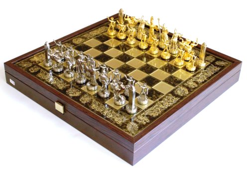 Шахматы Manopoulos "Троянская война" 36х36 см (коричневые) SK4BRO